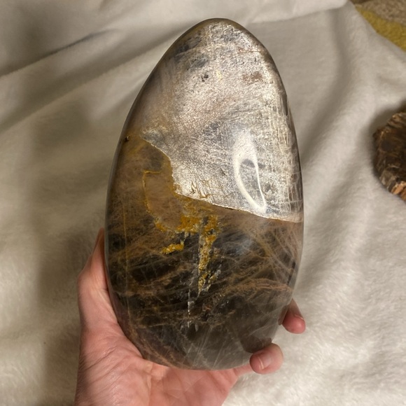 ✨ 3.4lbs (!) Large Black Moonstone Freeform | Smoky + Peach Flash | Feldspar ✨